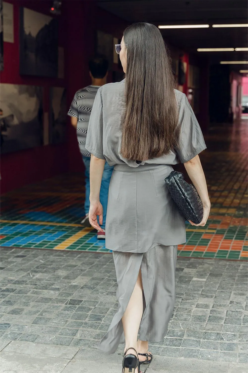 Angie Straight Short Sleeved Silk Shirt