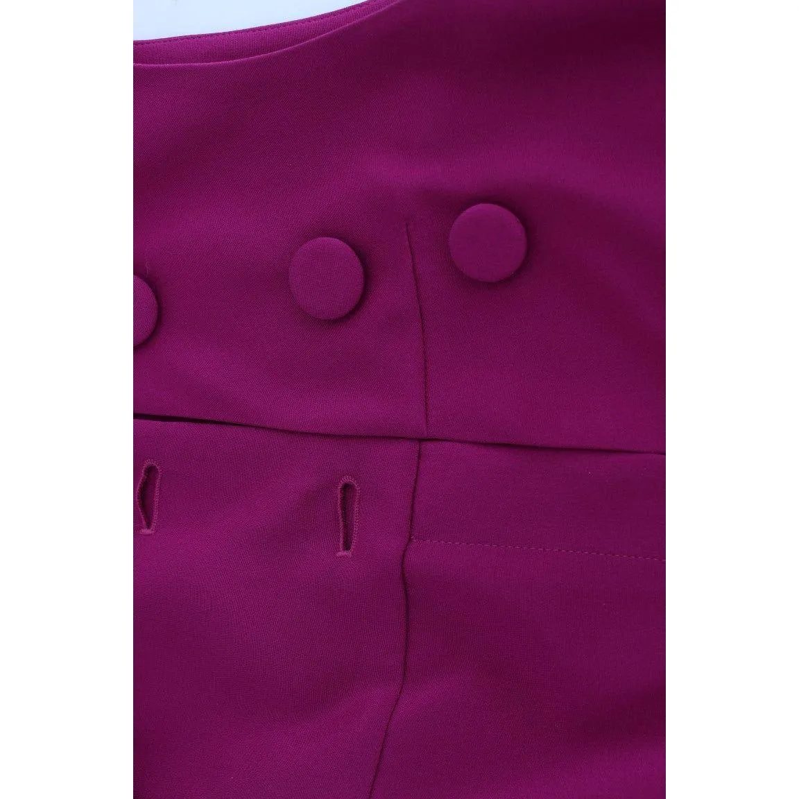 Barbara Casasola Stunning Silk Sleeveless Purple Blouse