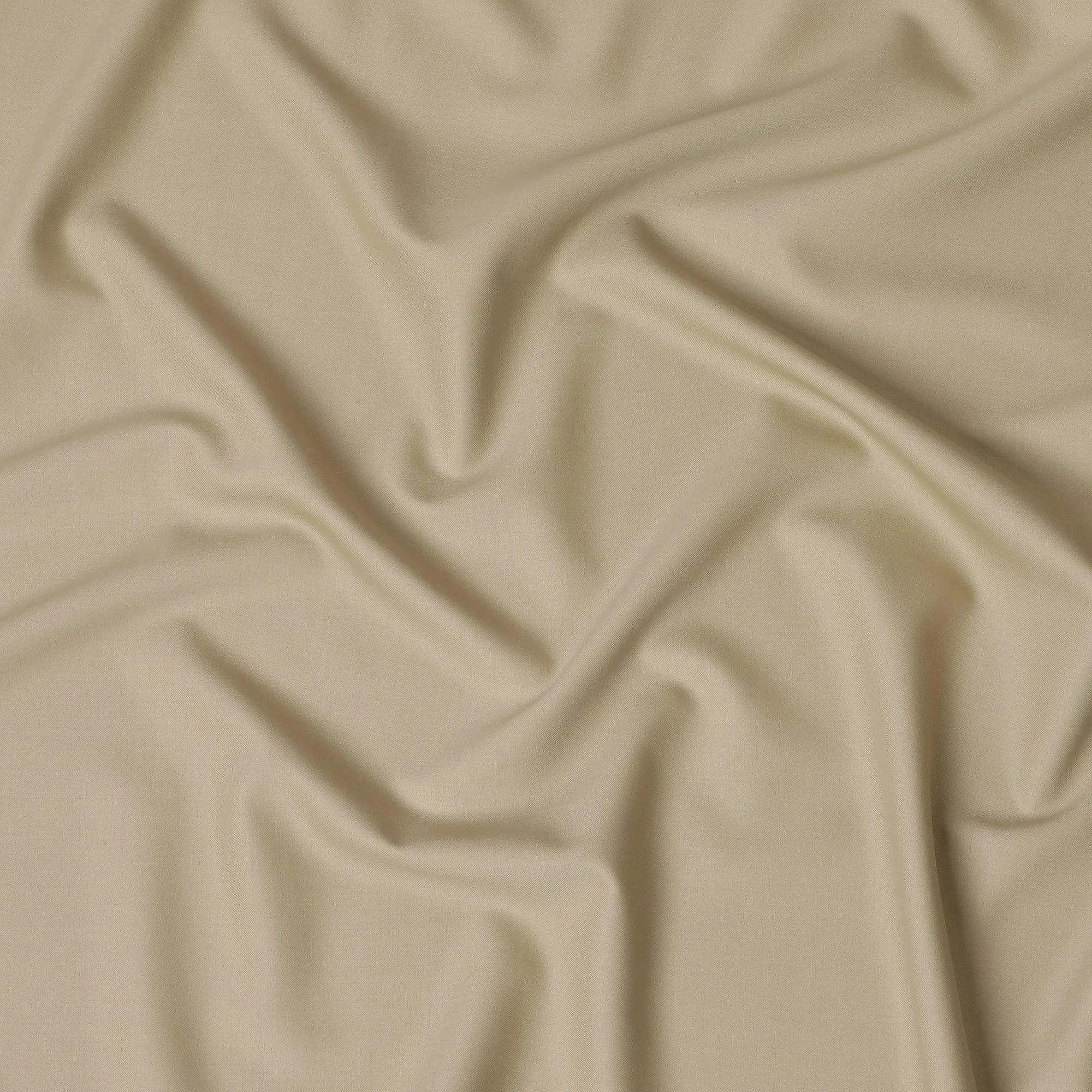 Beige Plain Premium pure Italian Super 150's wool suiting fabric-D16467