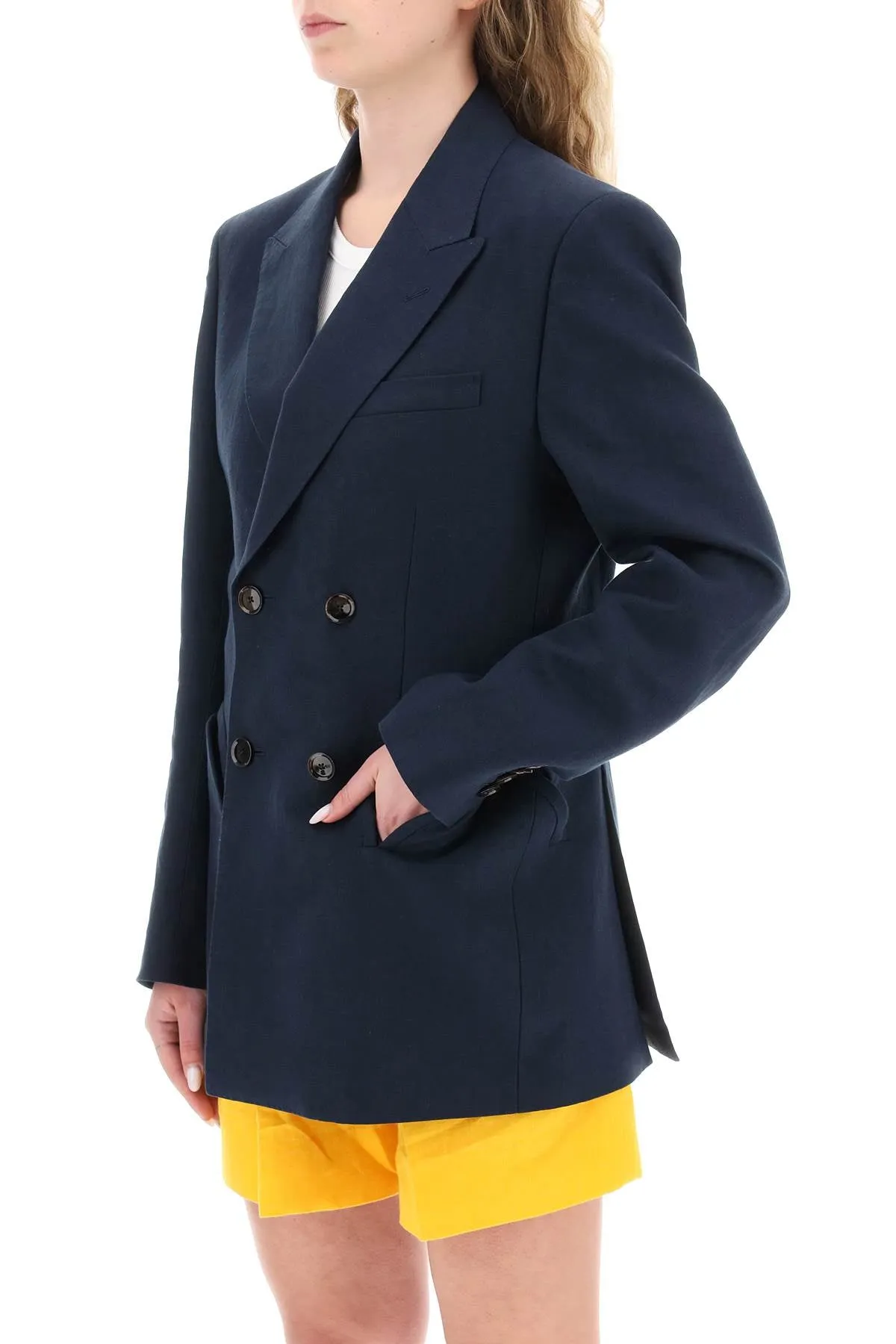 Blaze milano midday sun daybreak blazer in linen