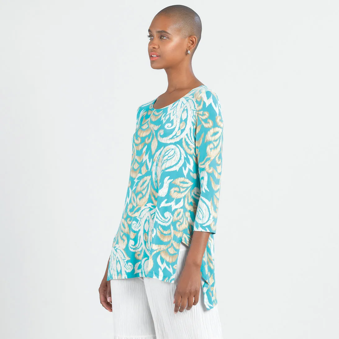 Butter Knit - Parachute Hem Tunic - Paisley Lotus - Final Sale!