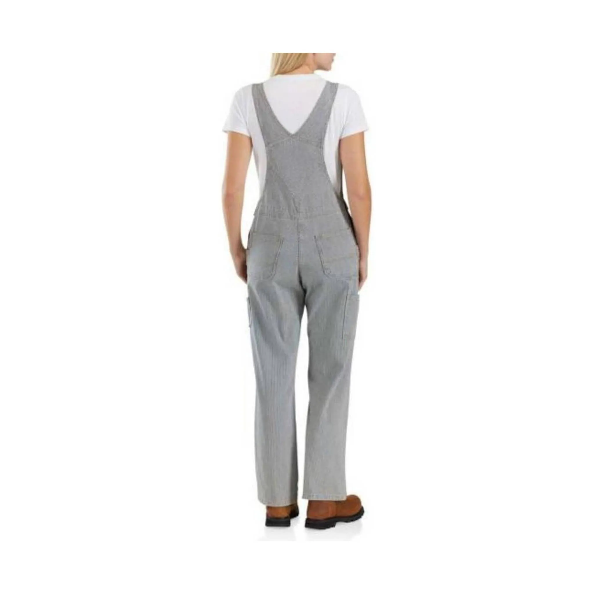 Carhartt Women's Relaxed Fit Double-Front Overalls - Railroad Stripe