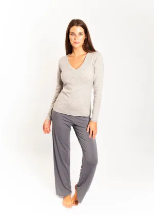 Cashmere Lounge Top Grey Marle