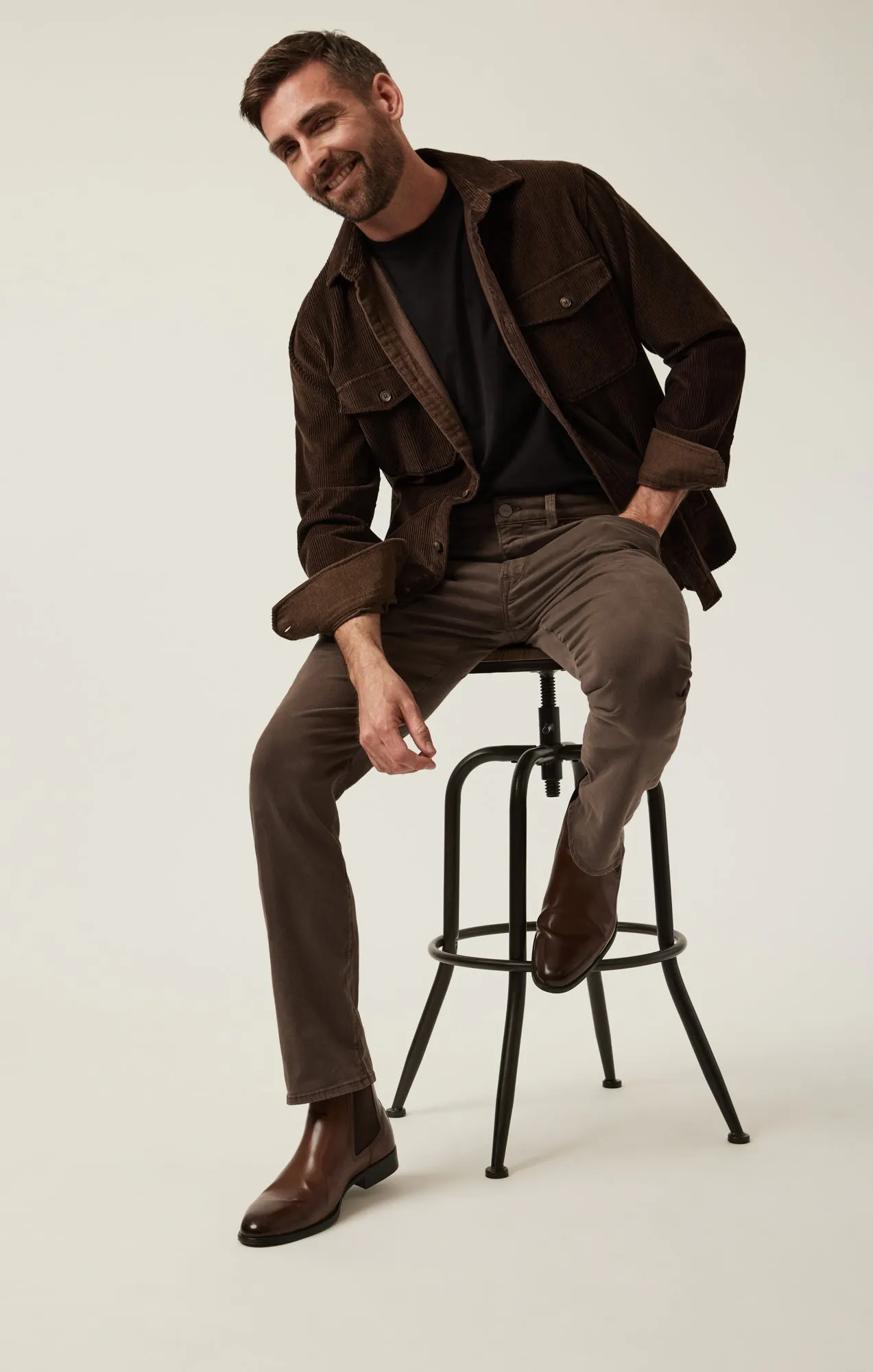 Charisma Relaxed Straight Pants in Oak Twill