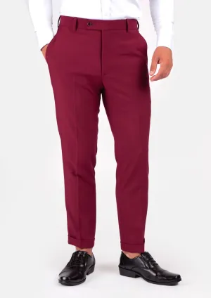 Claret Red Stretch Pants