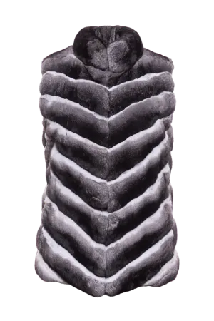 Classic V-Cut Chinchilla Fur Vest