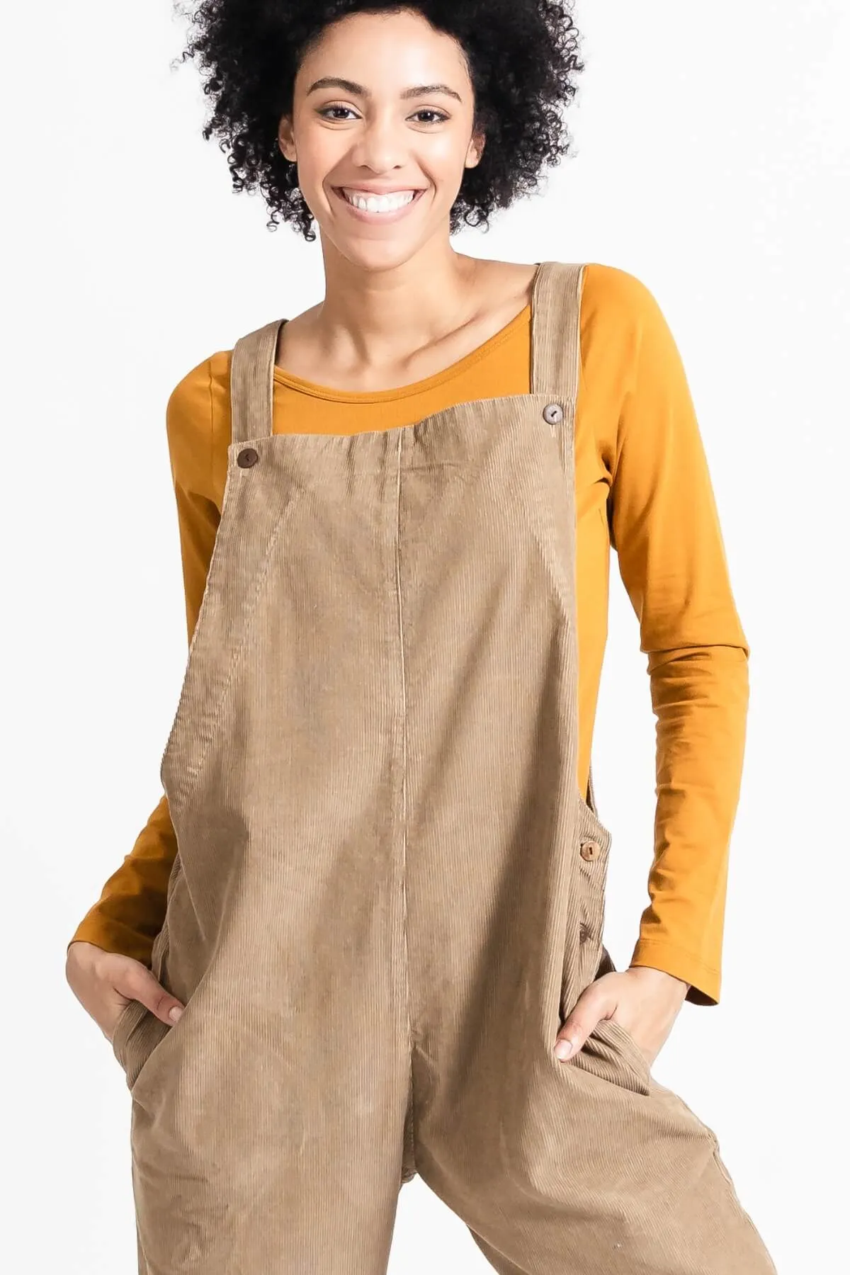 Corduroy Overalls - Sand