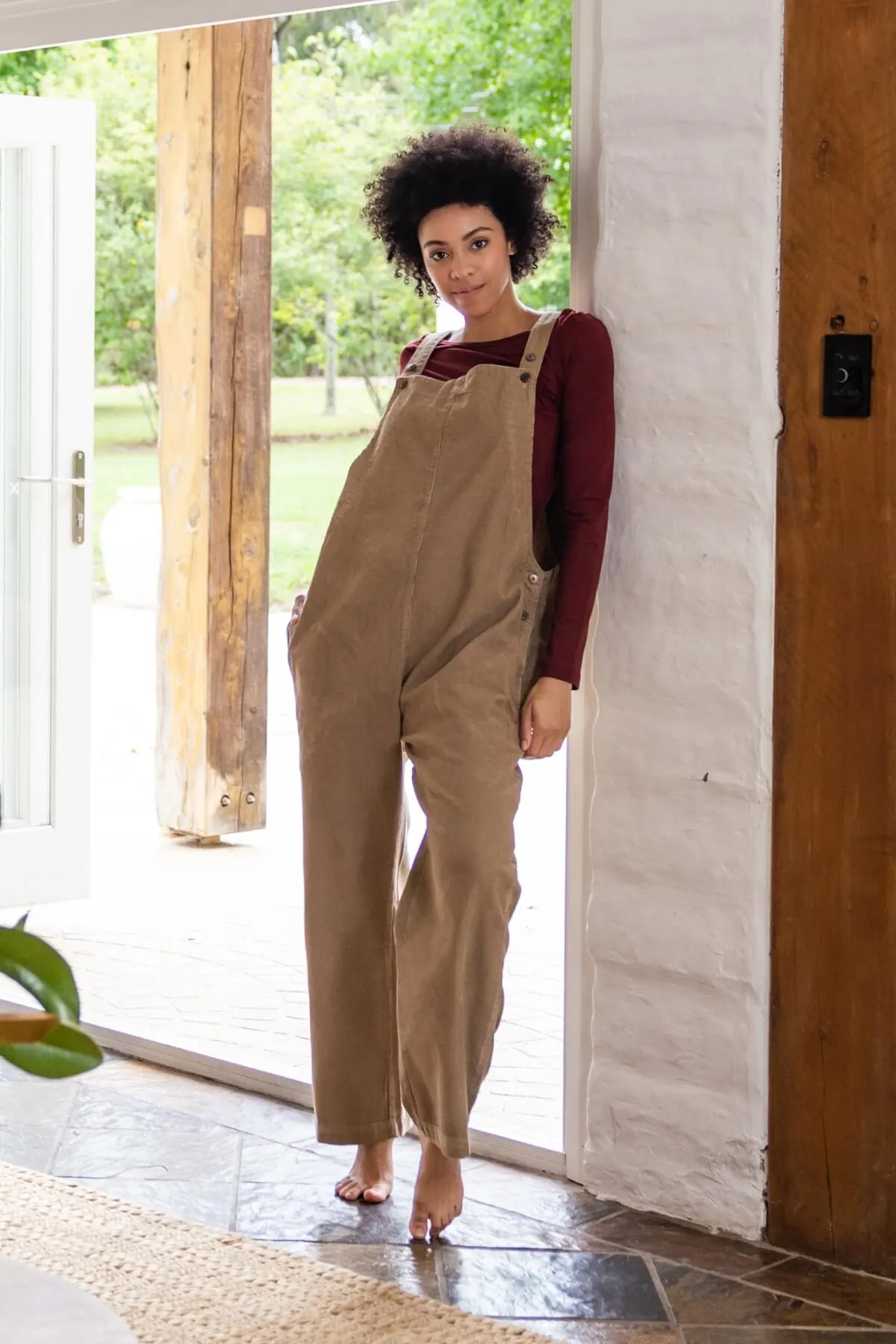 Corduroy Overalls - Sand