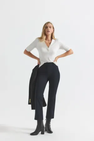 Crosby Crop Flare Trouser - Midnight