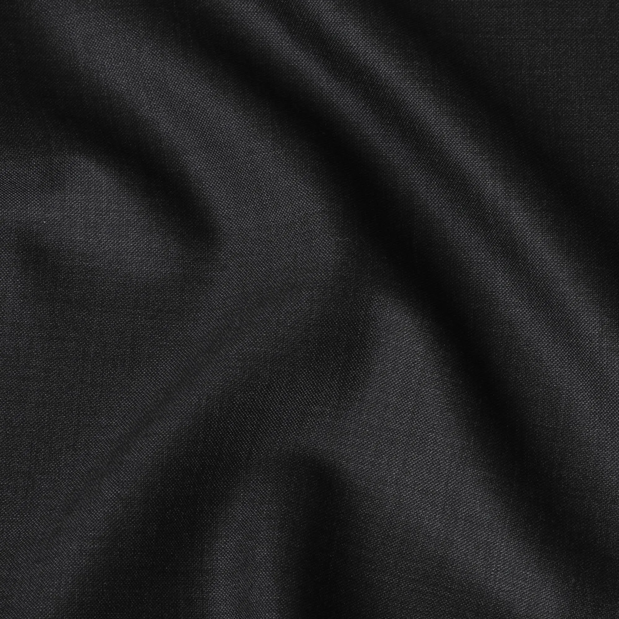 Dark charcoal grey Plain Premium pure Italian all wool suiting fabric-D14805