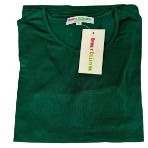 Dark Green Long Sleeve Cotton Body Top