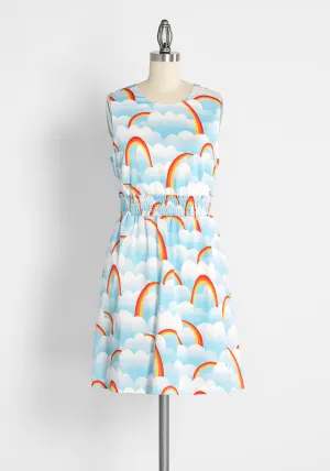 Dreamscape Sky Park Fit and Flare Dress