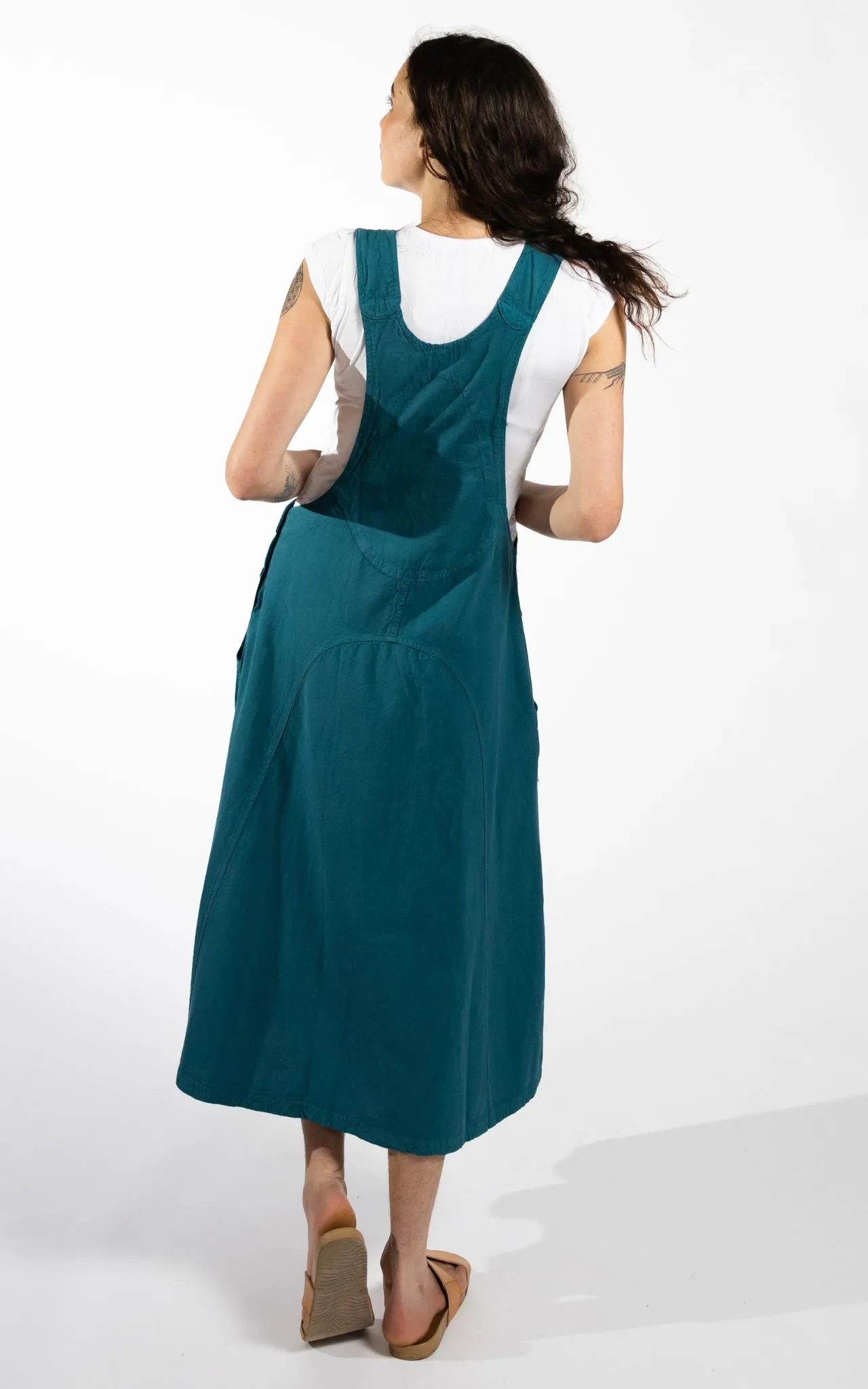 Dungaree Dress - Turquoise