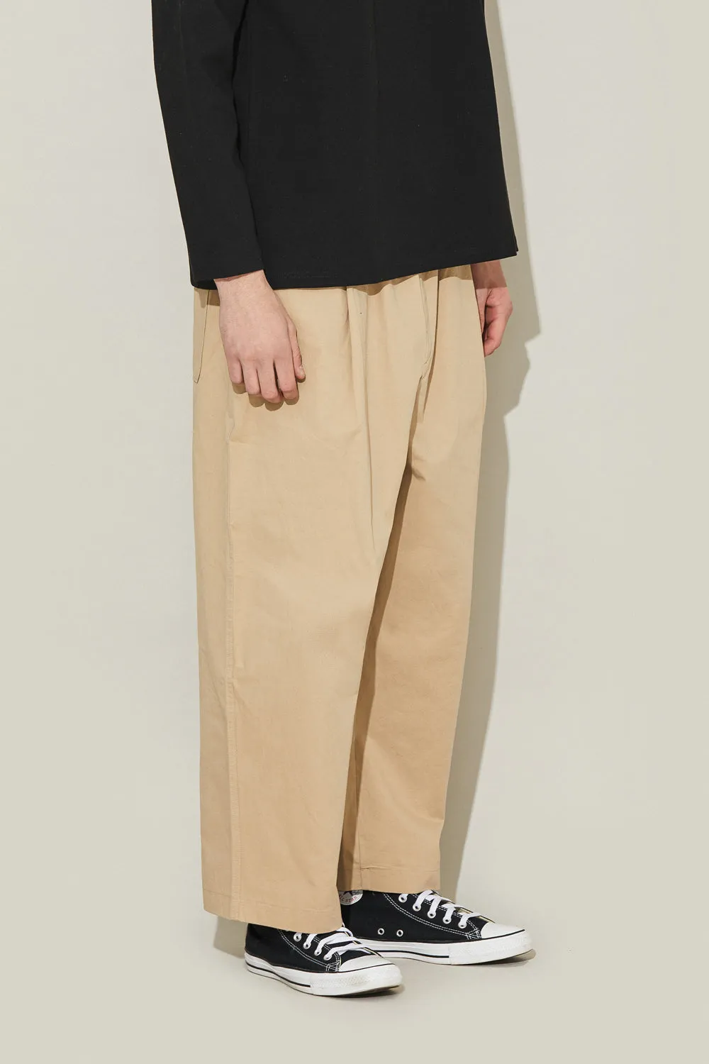 EDUARDO Cotton Drawstring Wide Fit Cropped Casual Pants for Men and Women.