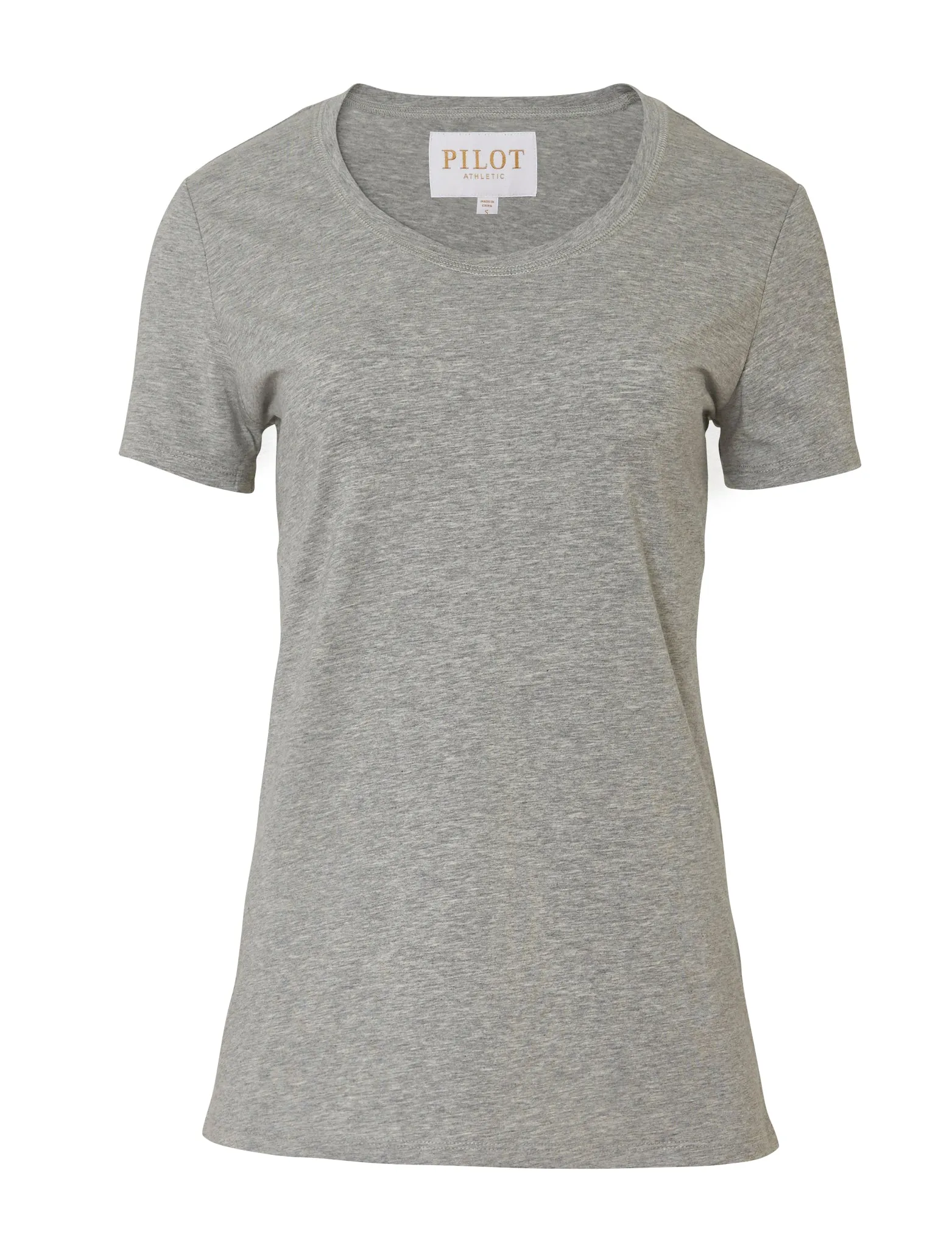 EMILY BASIC TEE  - GREY MARLE