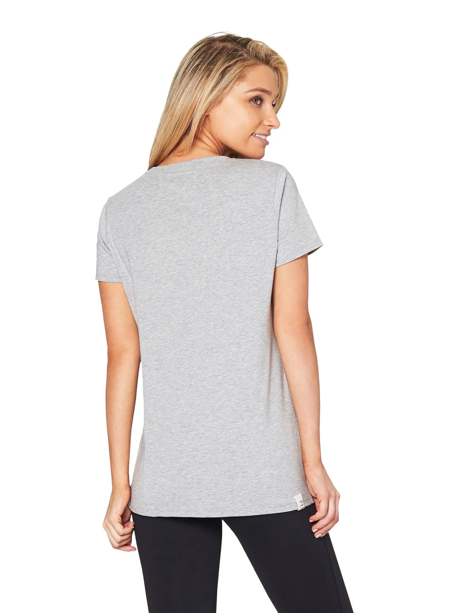 EMILY BASIC TEE  - GREY MARLE