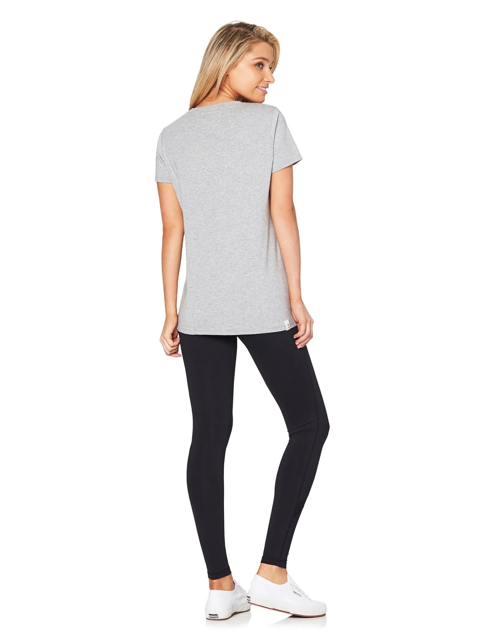 EMILY BASIC TEE  - GREY MARLE