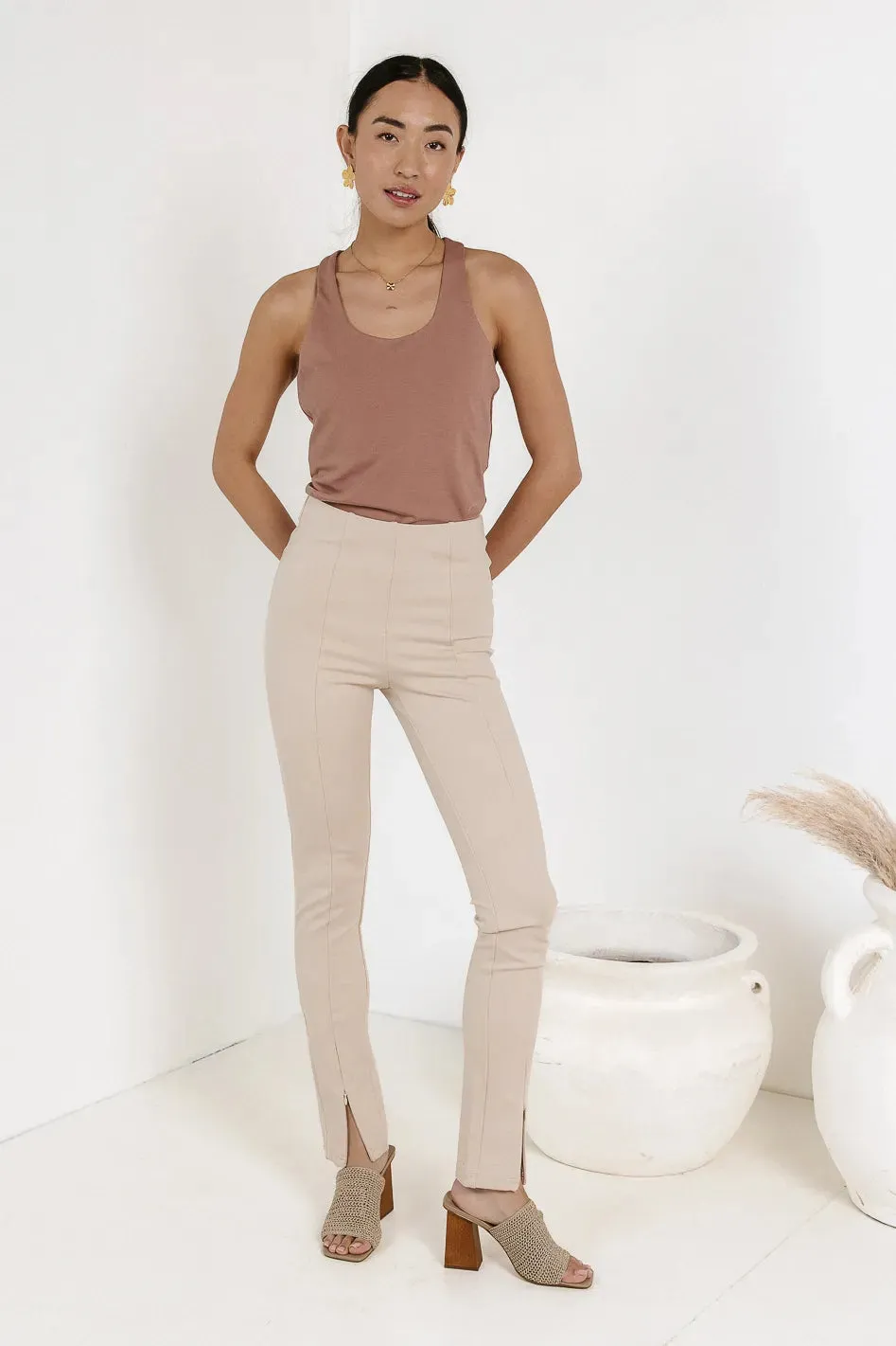 Erin Pants in Tan - FINAL SALE