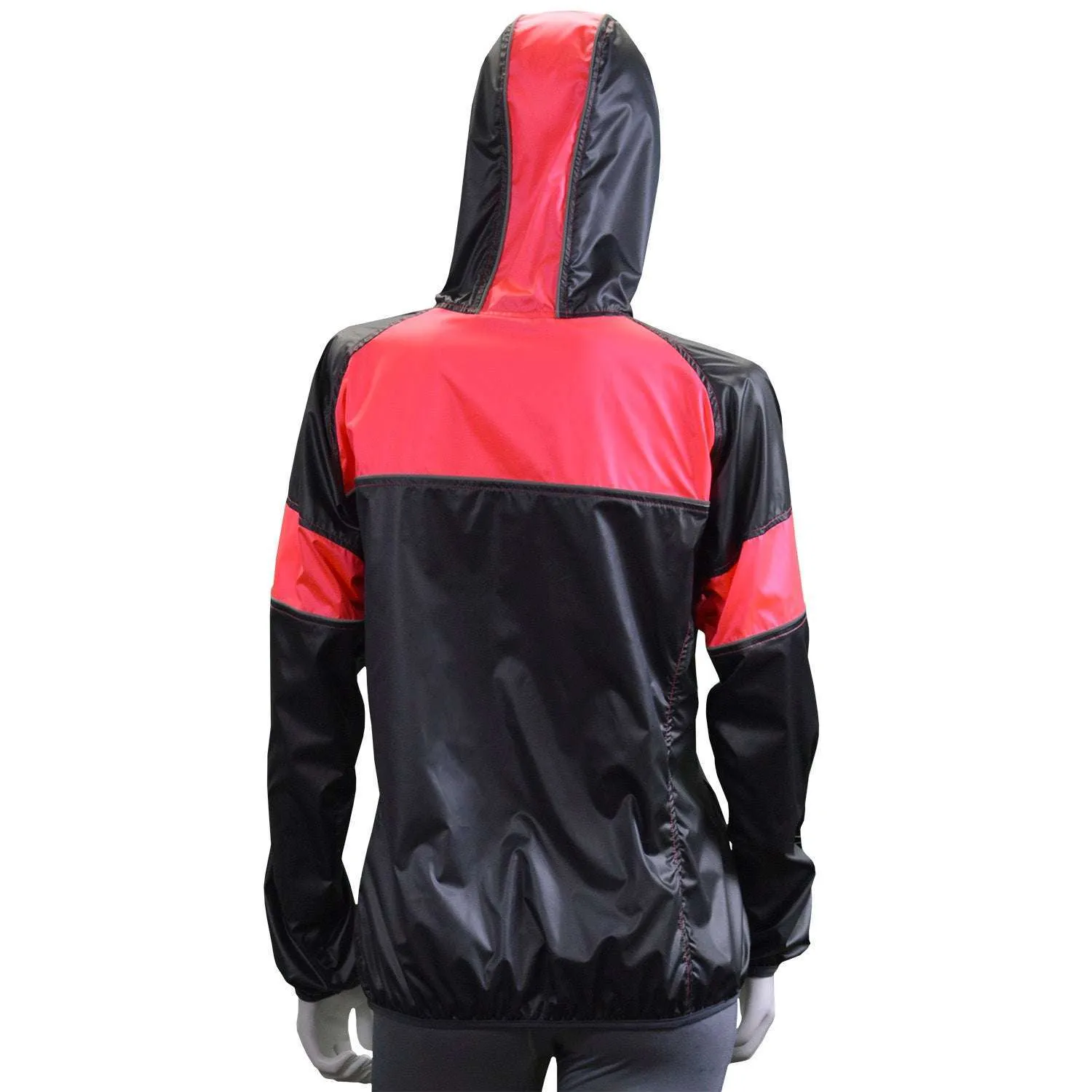 FINAL SALE: Venture Packable Women's Reflective Jacket in Graphite / Coral Glo