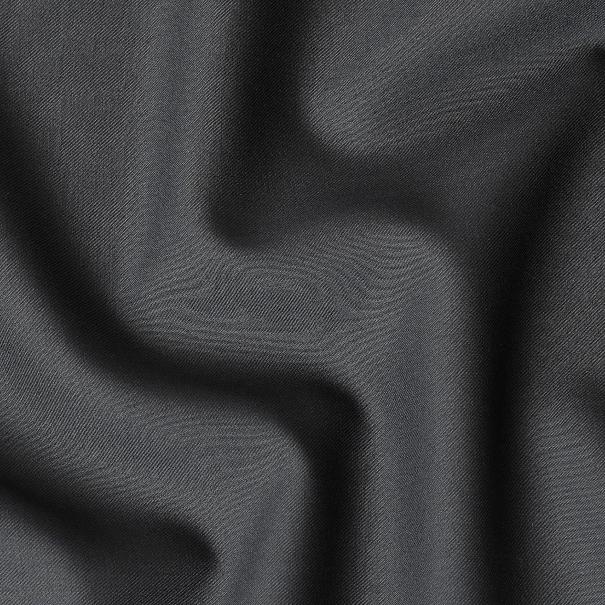 Iron grey plain premium pure Italian Super 150's all wool suiting fabric-D14813