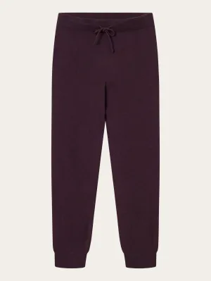 JADE hybrid knitted jog pants - Chocolate Plum