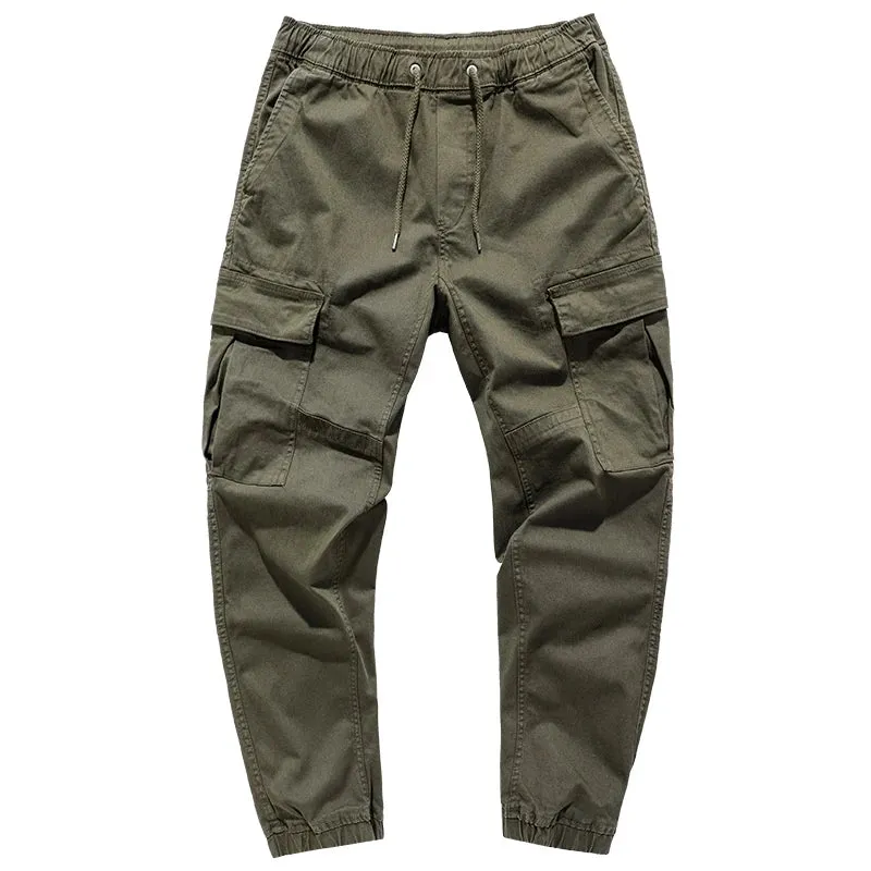 Japanese Streetwear High Quality Cargo Pants Retro Tactical Joggers Casual Black Army Trousers