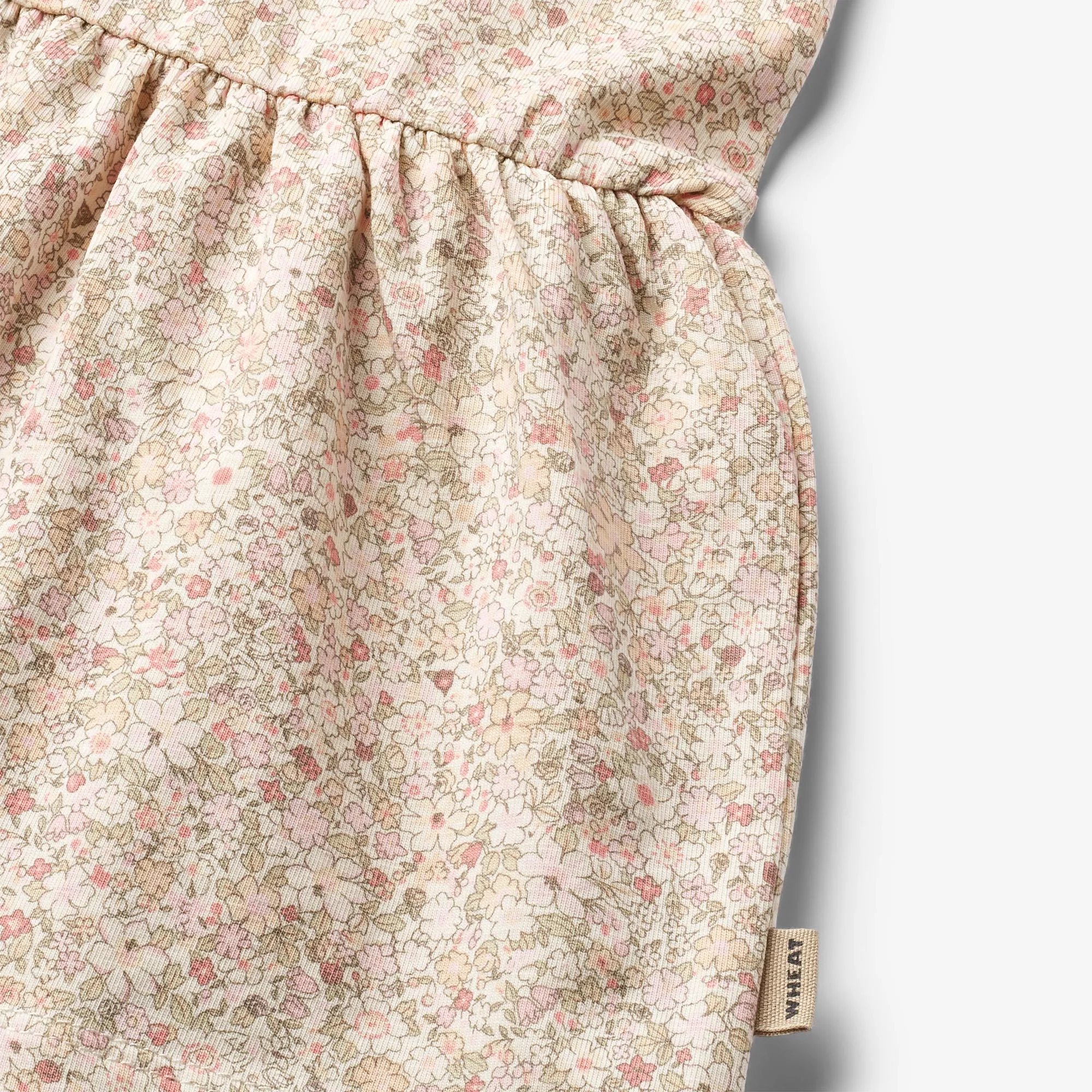 Jersey Dress S/S Johanna - cream flower meadow