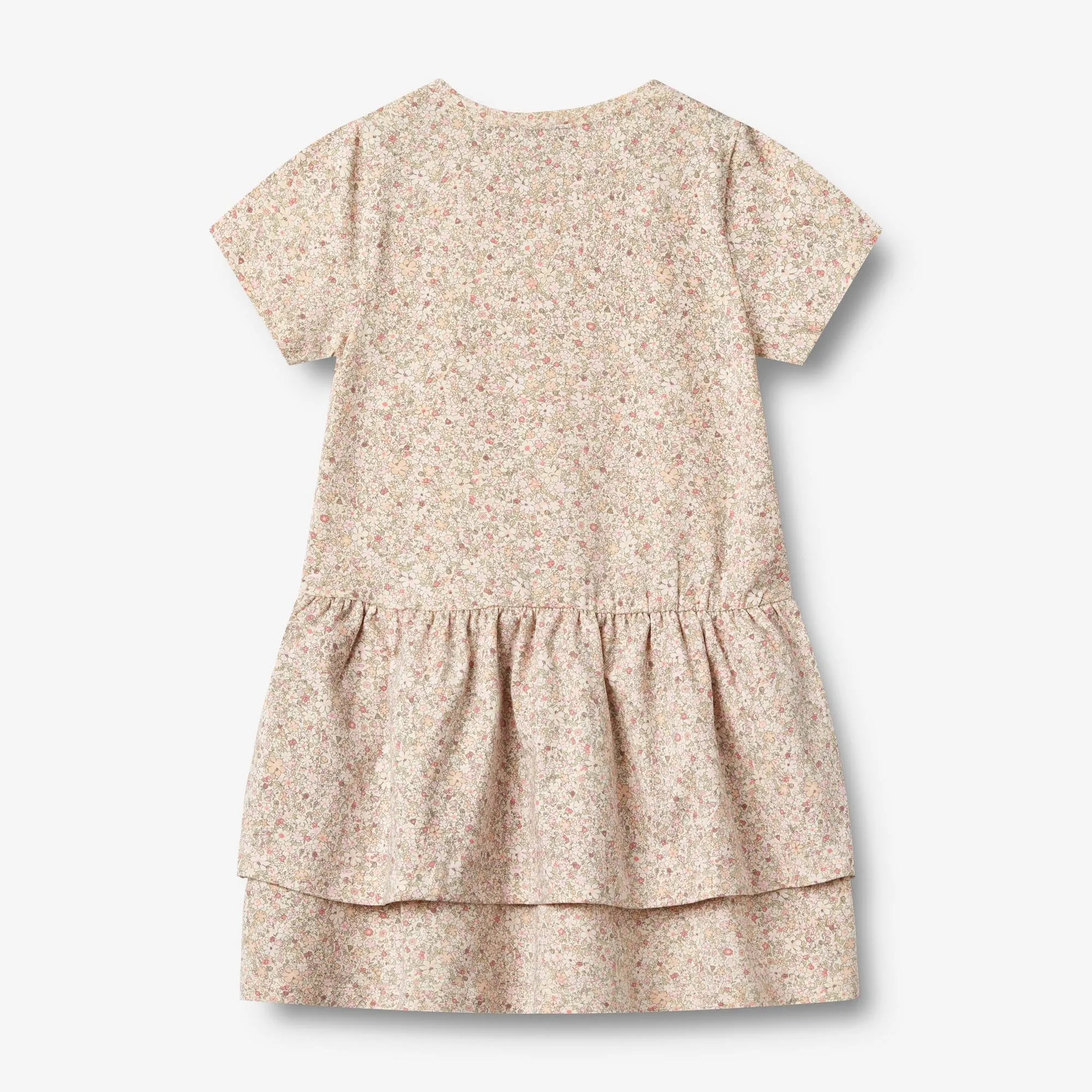 Jersey Dress S/S Johanna - cream flower meadow