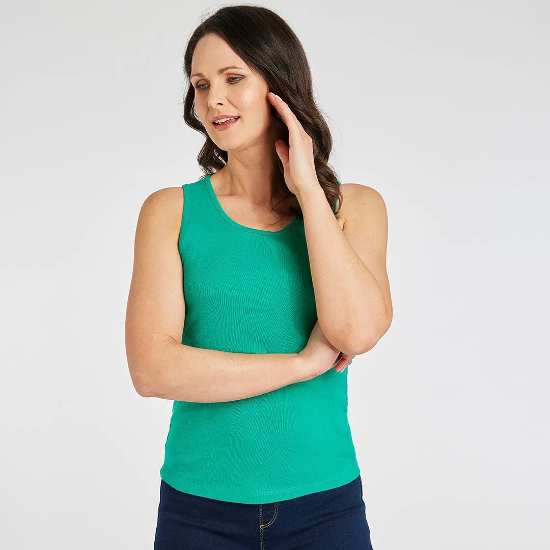 Ladies Essential Crew Vest Emerald