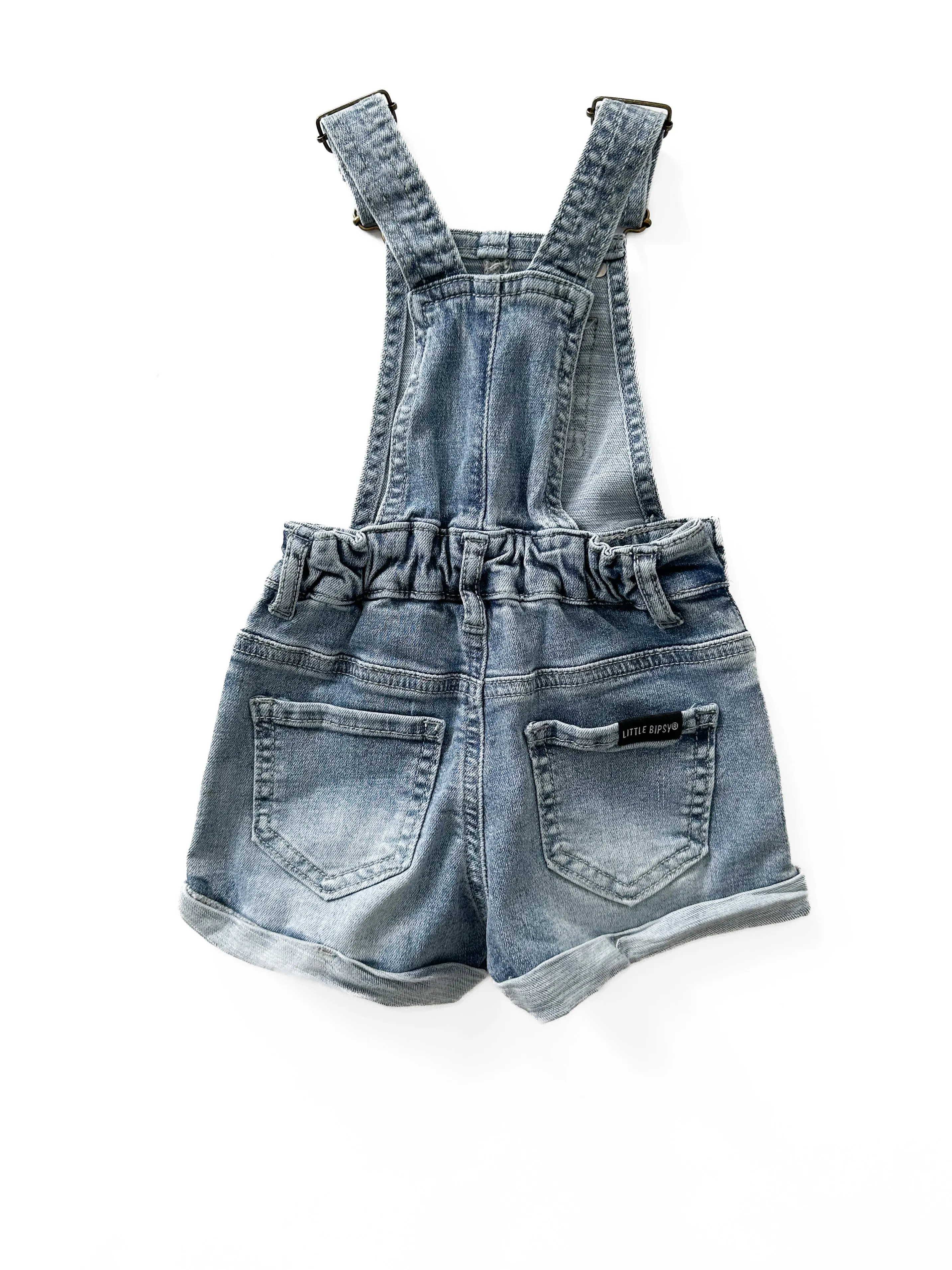 Little Bipsy Shortie Denim Overall - Light Wash