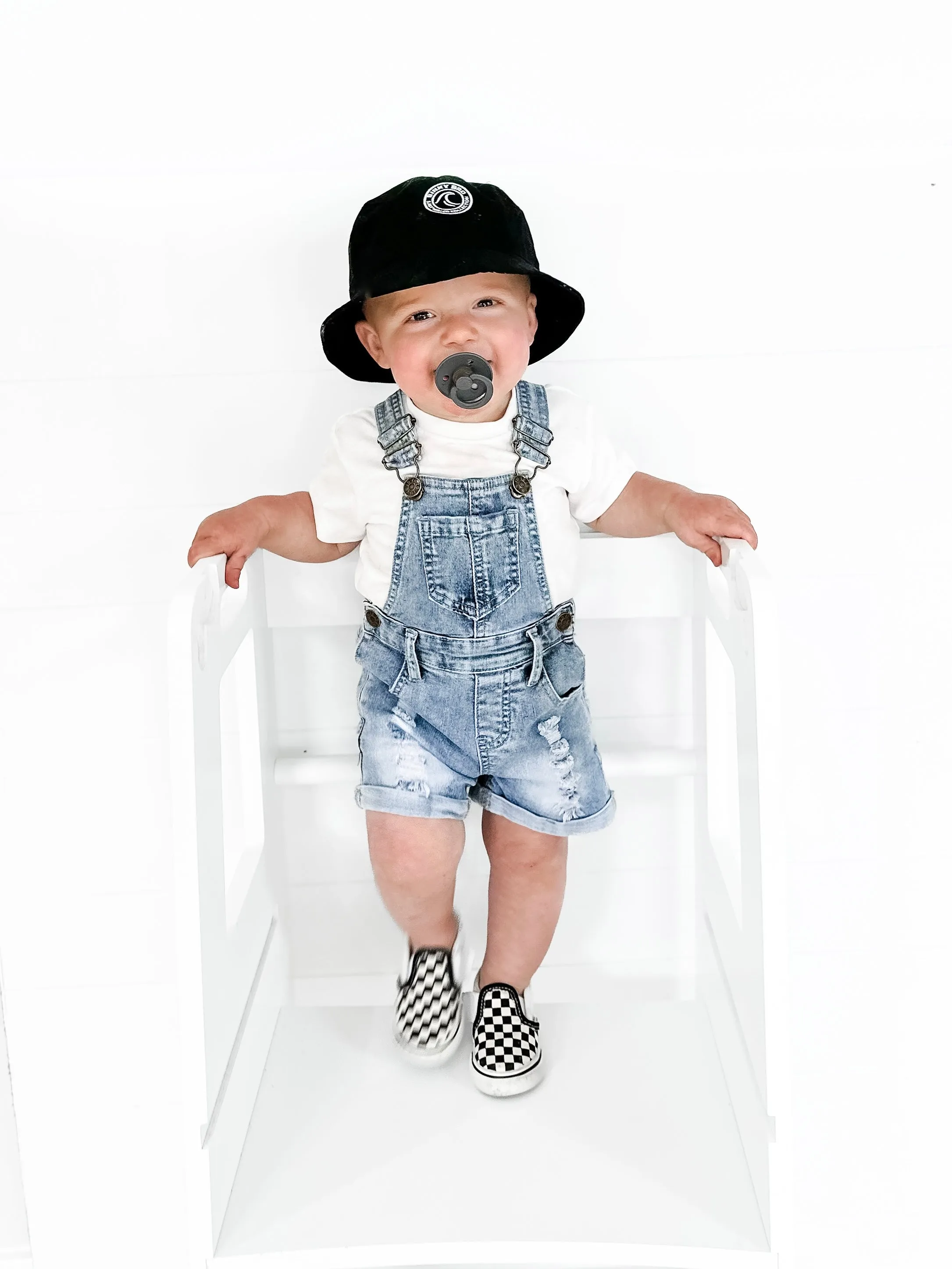 Little Bipsy Shortie Denim Overall - Light Wash