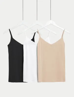 Marks & Spencer 3 Cotton Strap Vests