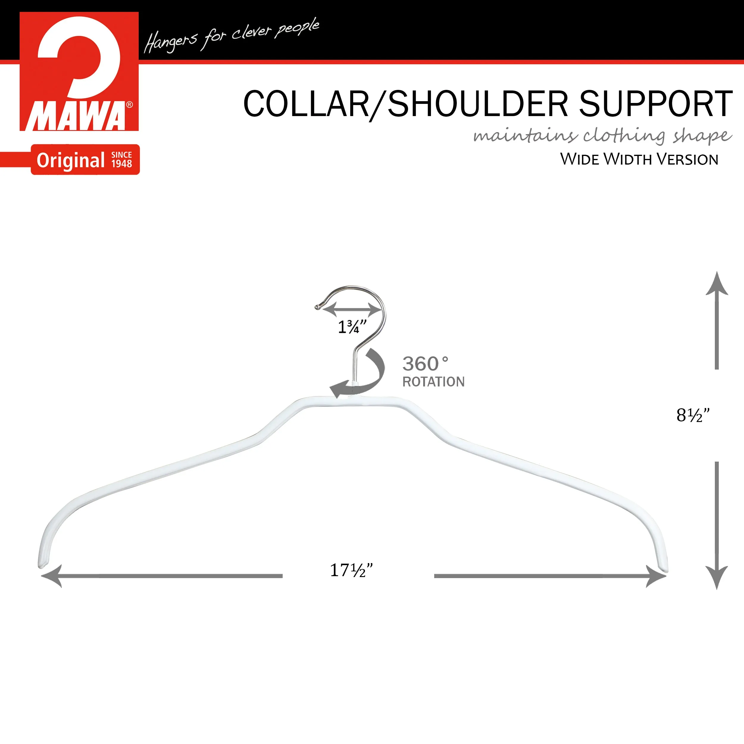 MAWA - Silhouette 45/F Hanger Wide Version, White