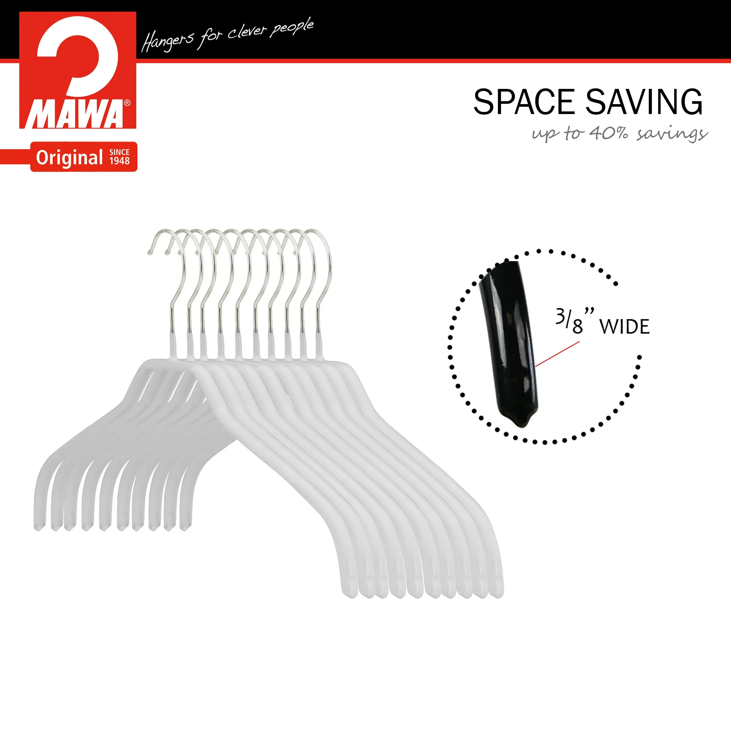 MAWA - Silhouette 45/F Hanger Wide Version, White