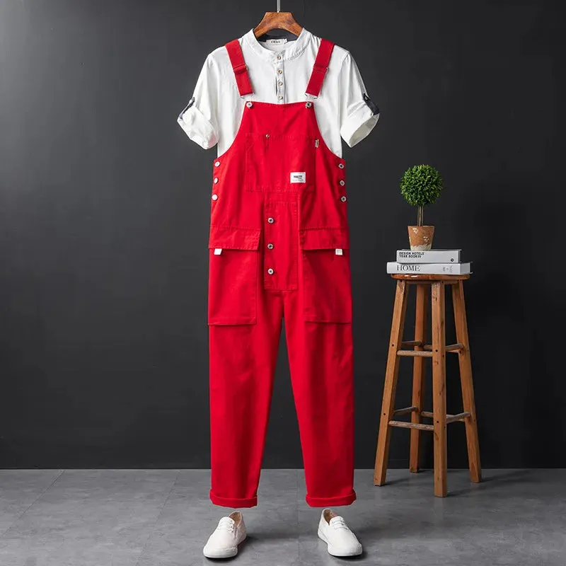 Men's Tokyo High Streetwear Cargo Overalls