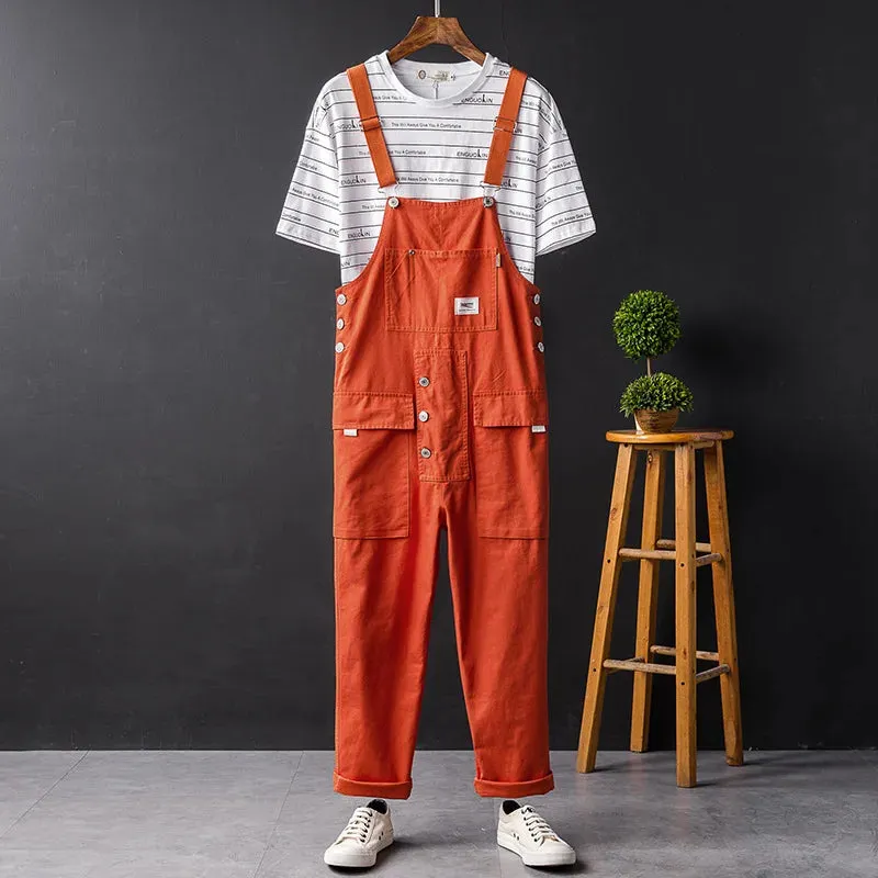 Men's Tokyo High Streetwear Cargo Overalls