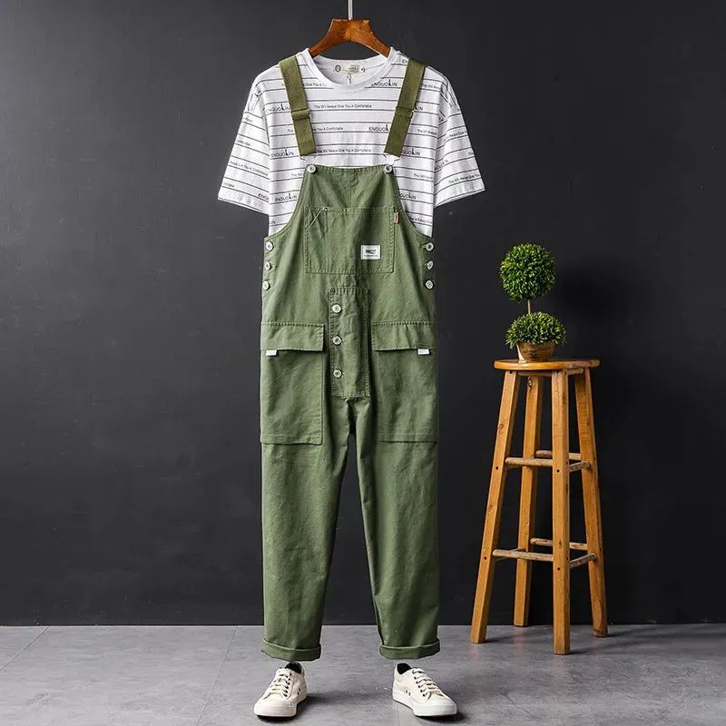 Men's Tokyo High Streetwear Cargo Overalls