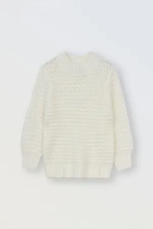 MOL Tween Cream Knit Chunky Sweater