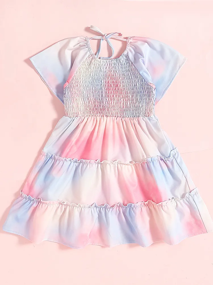 Mommy and Me Cotton Candy Boho Smocked Dress