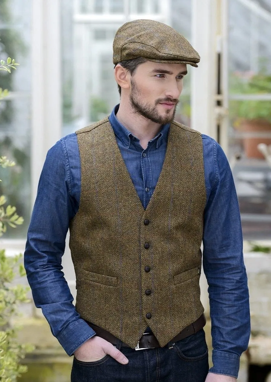 Mucros Tweed Waistcoat | Brown