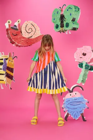 Multi Stripe Kids Dress