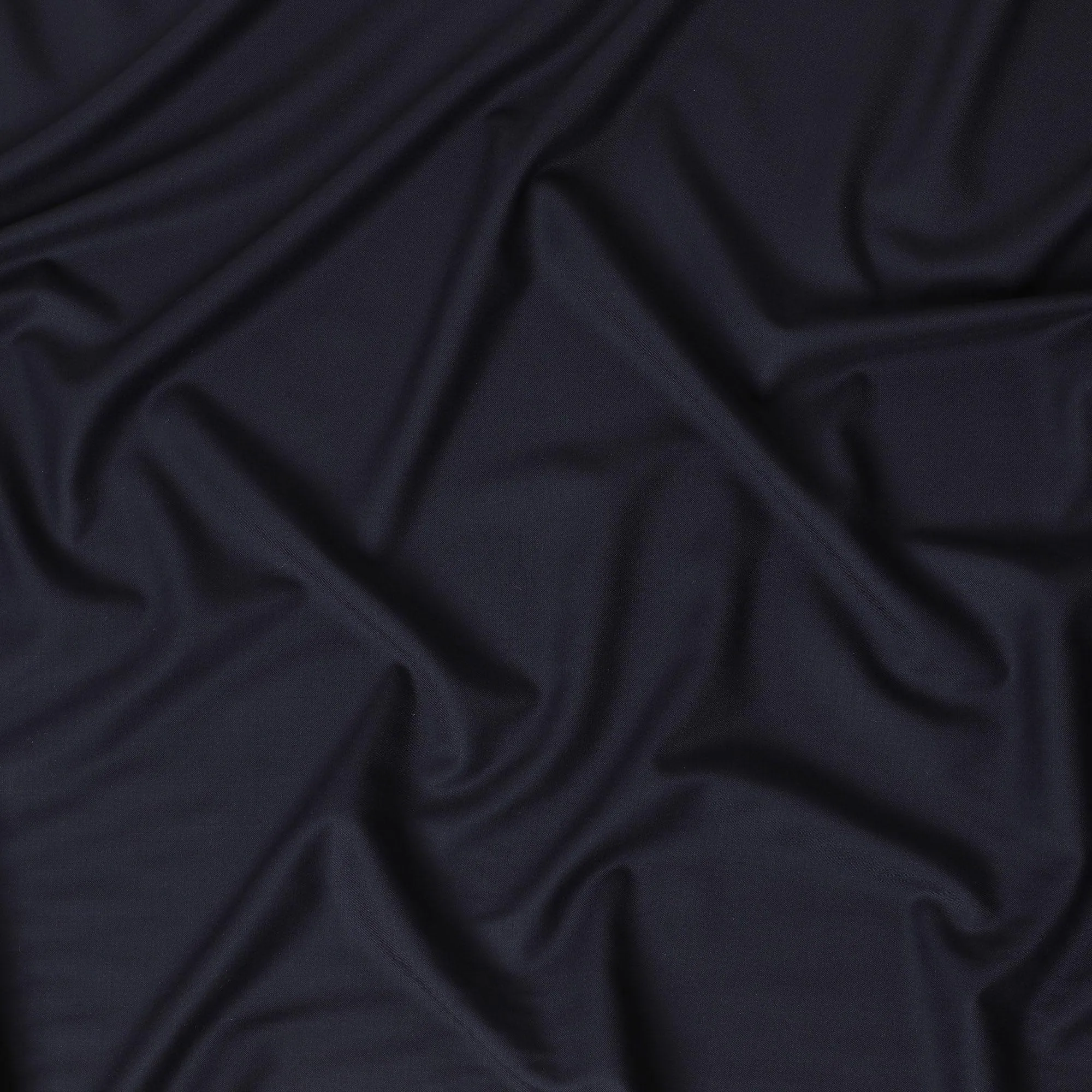 Navy blue plain Premium Italian super 150's all wool suiting fabric-D11429