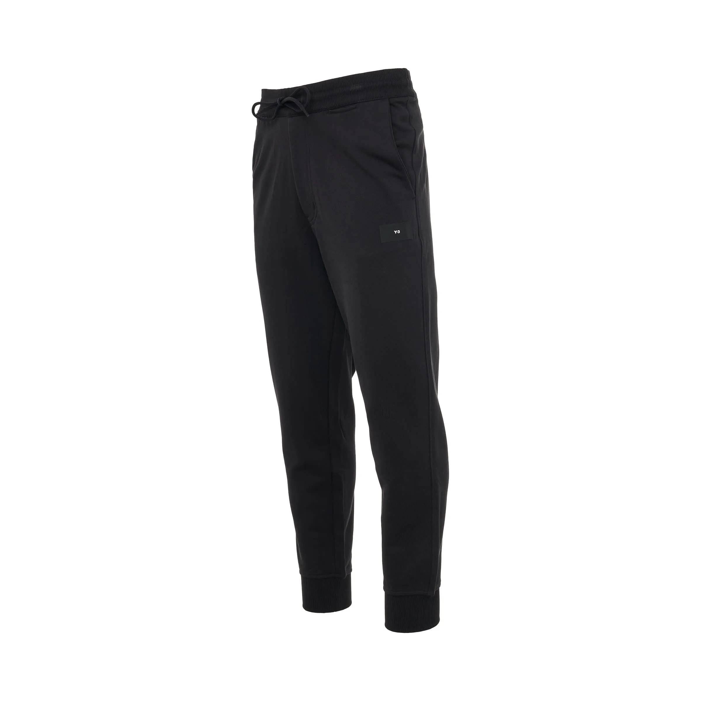 Organic Cotton Terry Cuffed Pants in Black