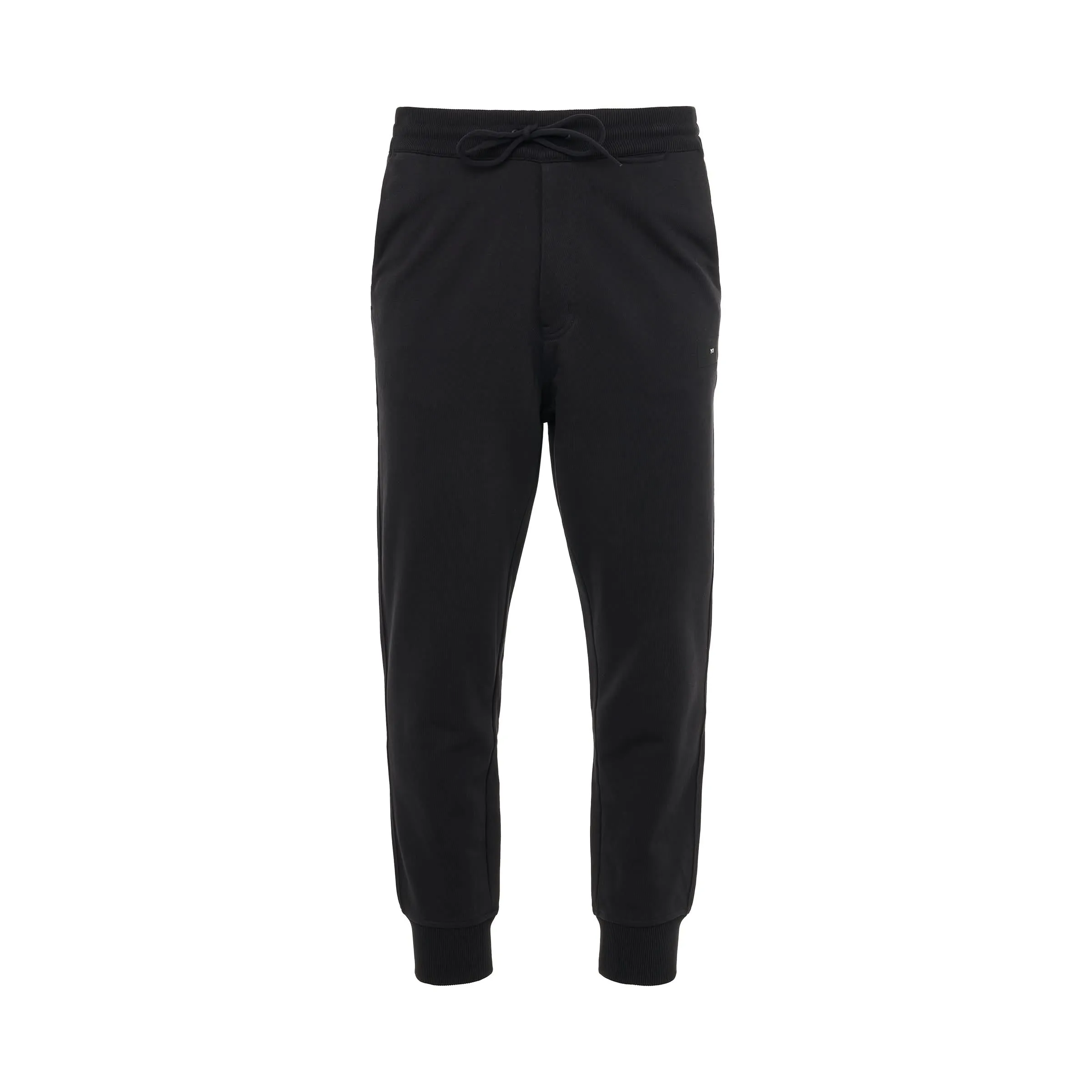 Organic Cotton Terry Cuffed Pants in Black