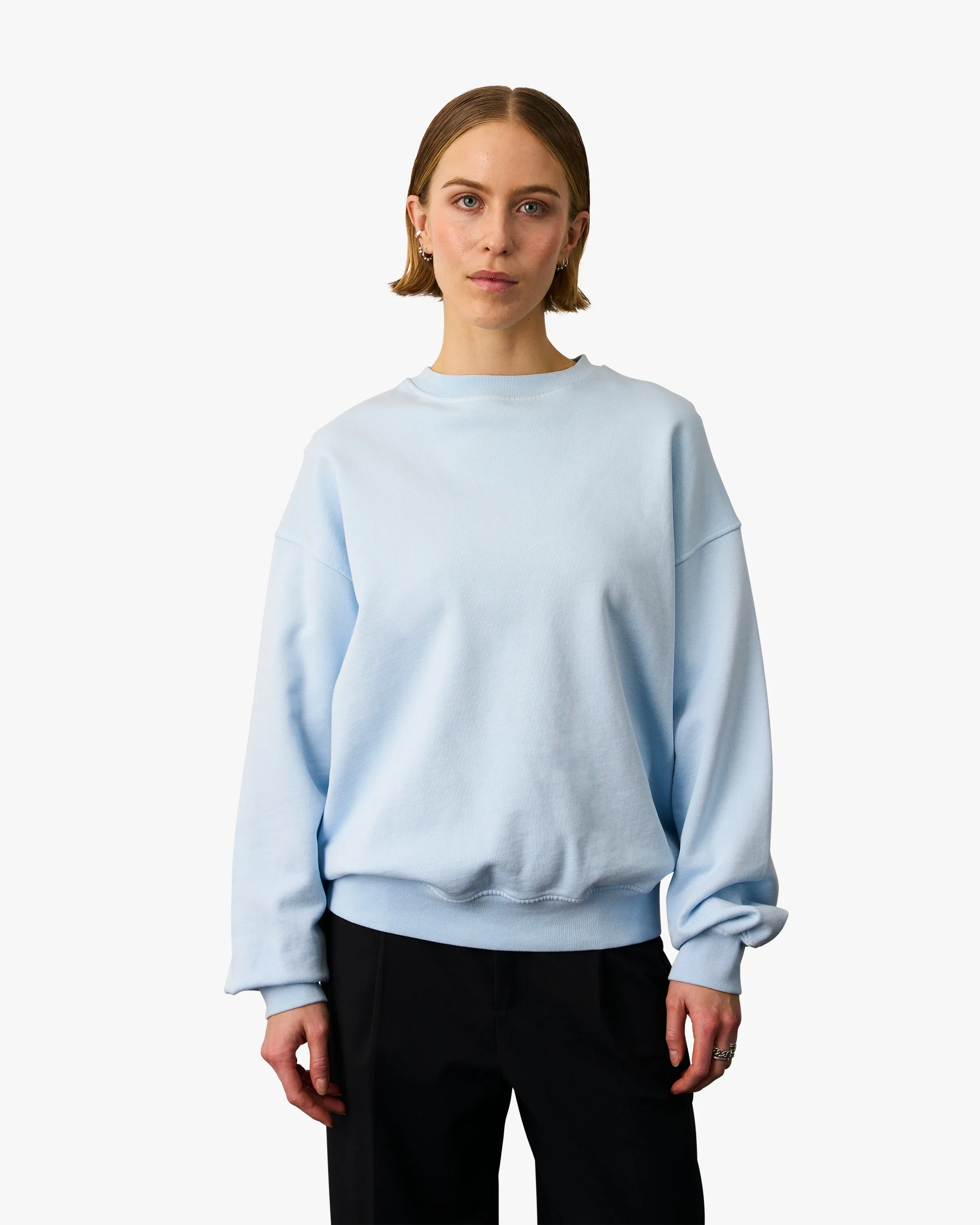 Organic Oversized Crew - Petrol Blue