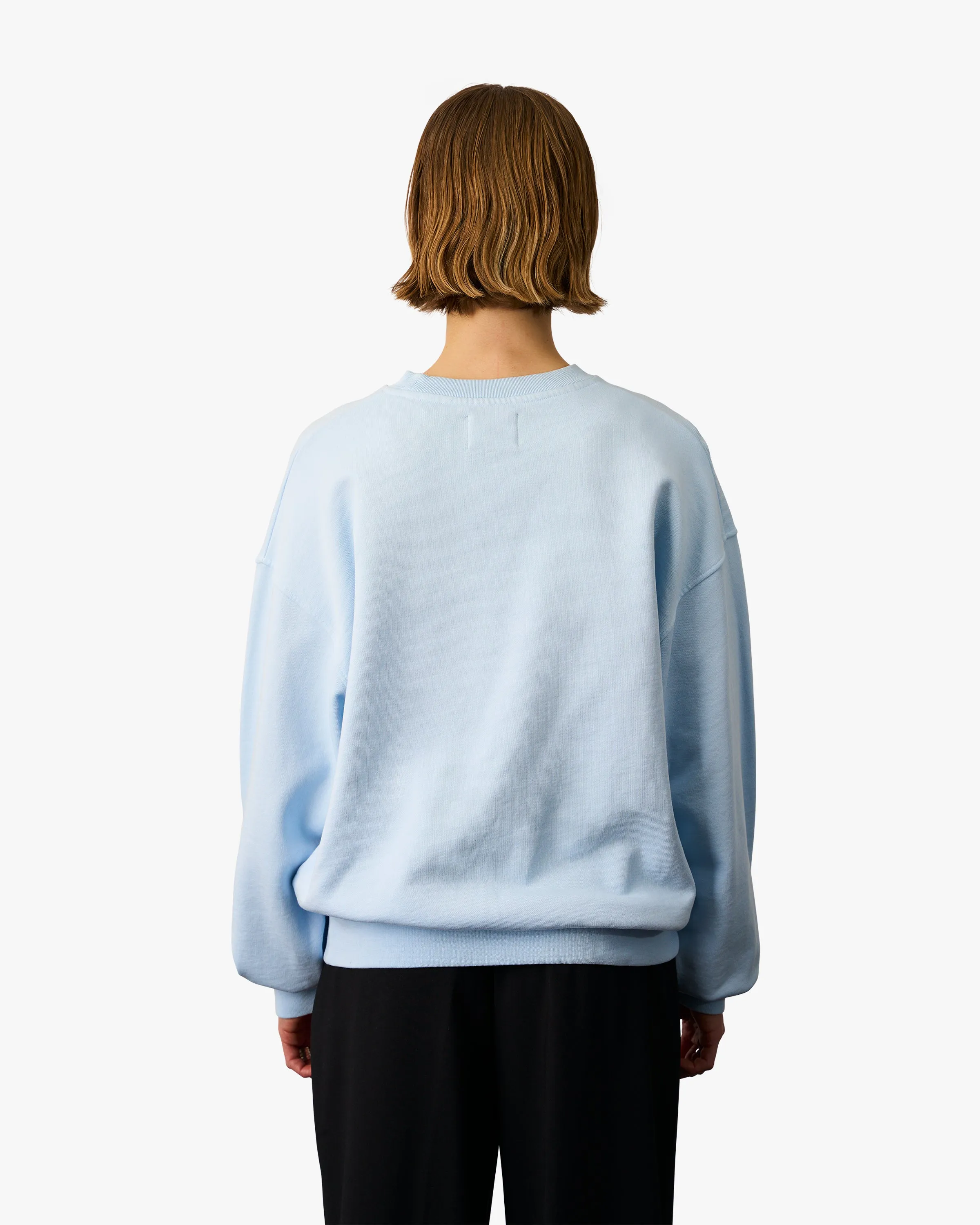 Organic Oversized Crew - Petrol Blue