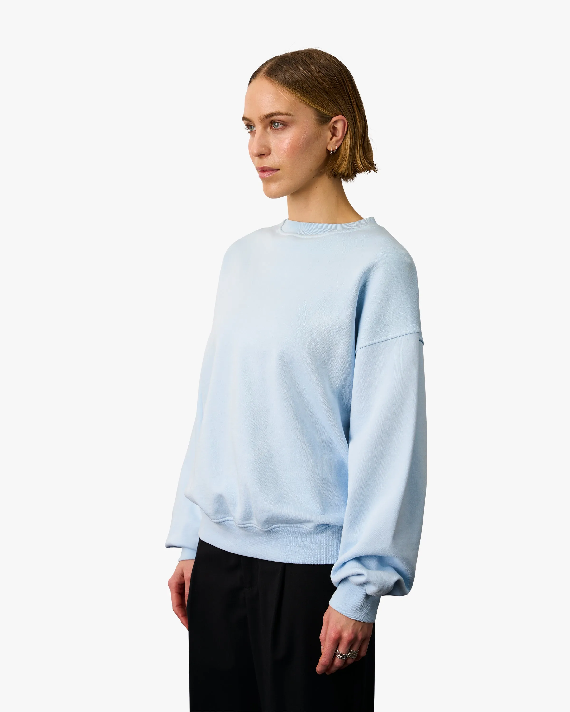 Organic Oversized Crew - Petrol Blue