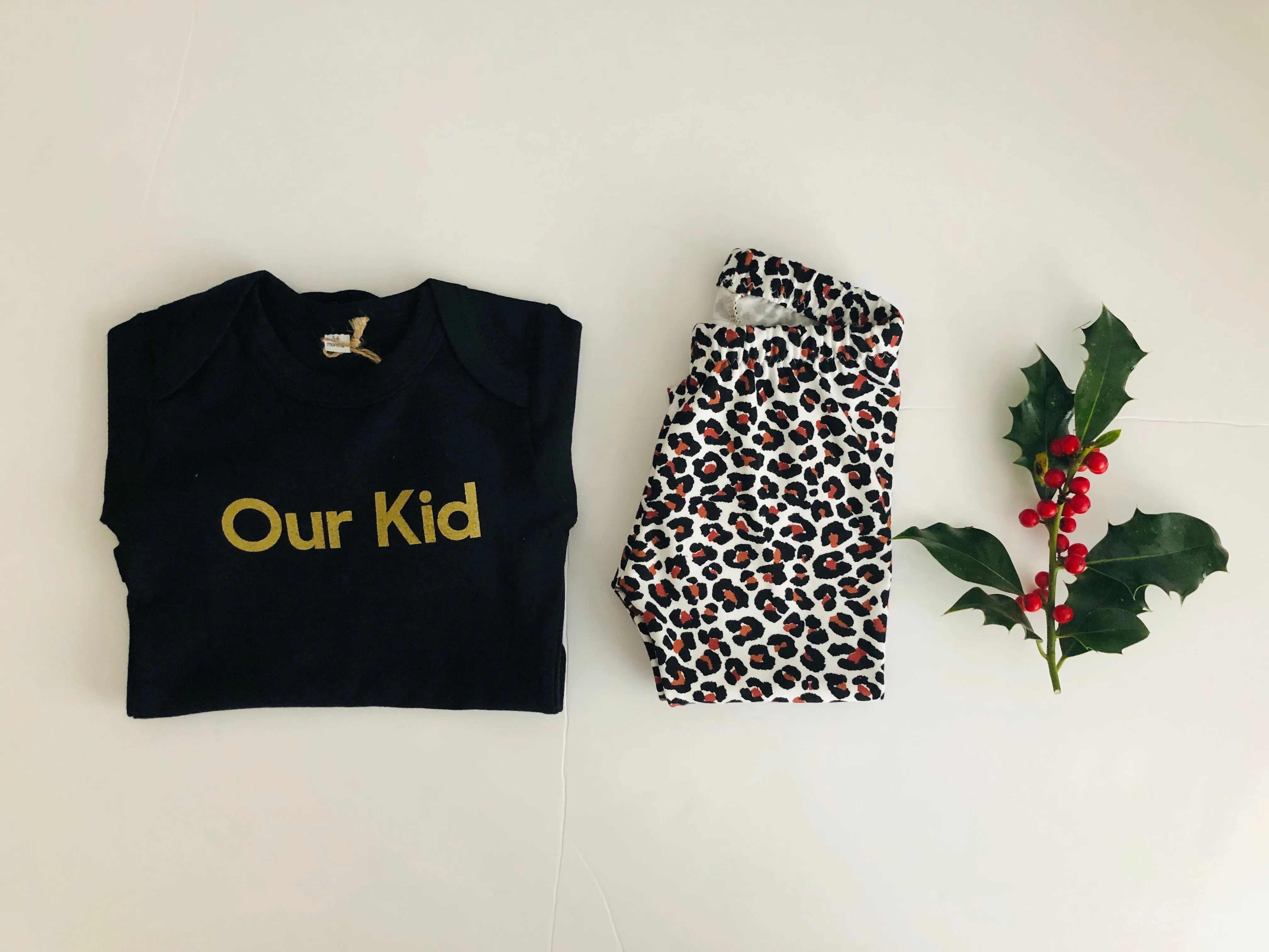 OUR KID x Albie & Sebastian - Red Leopard baby and toddler leggings