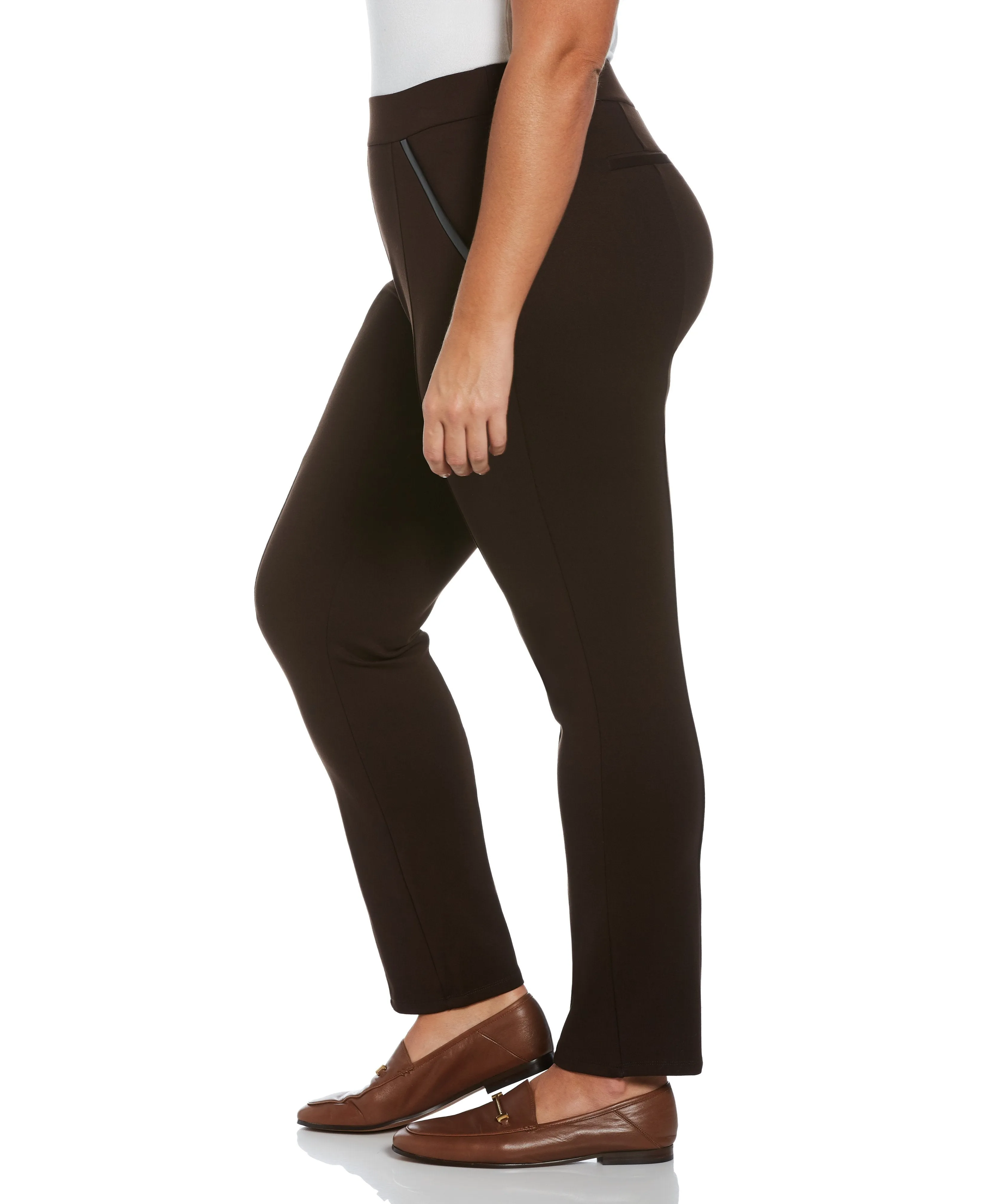 Plus Size Ponte Knit Slim Leg Pant - Comfort Fit