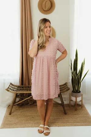 Pompom Babydoll Dress